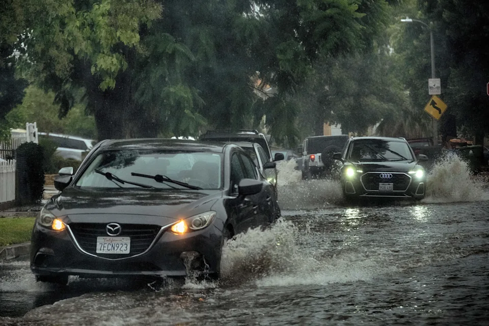 Rare October storm soaks Southern California, heavy rain hits areas affected by January wildfires